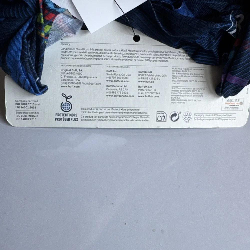 2020 UTMB Mont-Blanc Buff Neck Gaiter Adult OS Blue Multifunctional Headwear